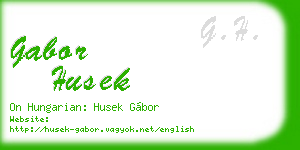 gabor husek business card